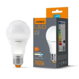 Spar mere | E27 8W LED pæreA60, 760lm, 6000K kold hvid, flicker free