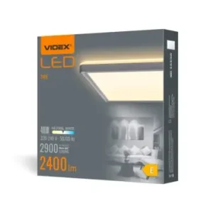 Toppris - 24W LED loftslampe, kvadratisk2900lm, 4000K, 29x29cm, hvid kant, IP20 indendørs