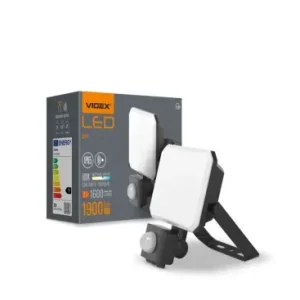 20W LED projektør med sensorIP65, 5000K, sort, udendørs, bevægelsessensor - Populær
