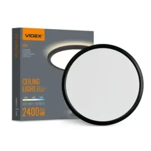 22W LED loft/væglampe med baglysIP54, Sort, CCT justerbar, Ø29,3cm, 2400lm - Premium kvalitet