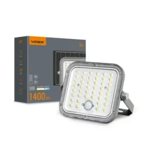 20W LED solcelle projektør med sensor1400lm, IP65, 5000K, grå, udendørs | Bedst sælgende