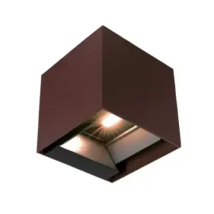 9W LED Solcelle væglampeIP65, CCT, 3 lyskulører, PIR-sensor, cortenfarvet hus | Nyt i sortimentet