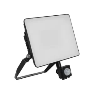 10W LED projektør med sensor120lm/W, sort, IP65 udendørs | Tilbud
