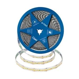 238 VT-2835 LED lysliste 18W/m 24VCree chip, 4000K, IP20, 10mm, dobbelt PCB, 10m/rulle, pris/m | Nedsat pris