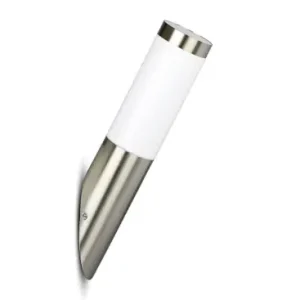VT-832 væglampemed hus i rustfrit stål (diagonal vinkel), IP44 | Premium