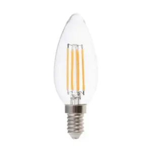 VT-2327 LED kertepære 6W E14kultråd, klar dæksel, 6500K, 130lm/W | Fabrikspris