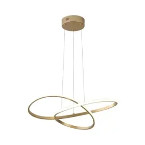 20W LED pendel, guldØ50cm, 130lm/W, 3000K, moderne cirkulært design | Rabat