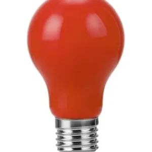 Tryg betaling | E27 1W LED filament pæreA60, Rød, Party Colour Premium