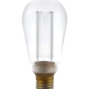 E27 3,5W dæmpbar LED Vintage pæreST64, 2000K, Rustika, klar glas - Tryg betaling