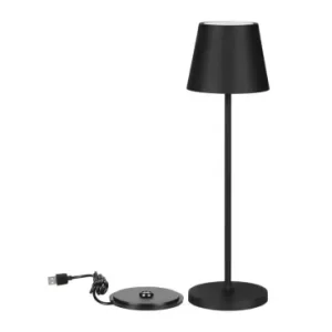 V-Tac opladelig bordlampe, trådløsSort, IP54 udendørs bordlampe, touch dæmpbar, model mini - Kundernes valg