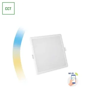 12W Algine Smart CCT indbygningspanelWi-Fi dæmpbar, 16,2x16,2 cm, firkantet, justerbar lyskulør | Meget populær