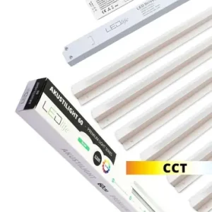 Troldtekt LED Skinnesæt 6x60 cmCCT, Planforsænket, Akustilight inkl. fjernbetjening, ledninger og driver - Fordelagtig pris