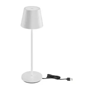 V-Tac opladelig bordlampe, trådløsHvid, IP54 udendørs bordlampe, touch dæmpbar, model mini - Spar ekstra