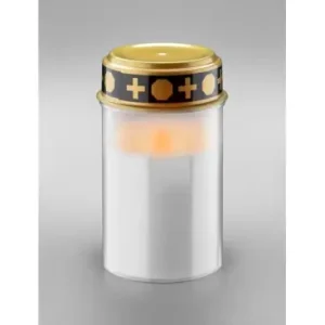 Kun få tilbage | LED gravstenslysHvid, 12 cm høj, IP44 udendørs, batteri
