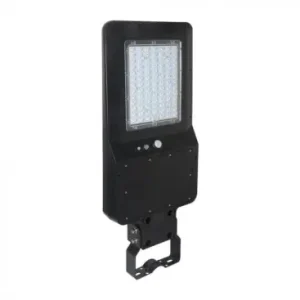 V-Tac 40W Solcelle gadelampe LEDSort, inkl. solcelle, fjernbetjening, sensor, IP65 | Prisnedsættelse