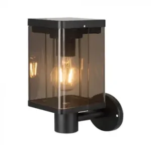 2.5W Væglampe LEDIP54, sort, sensor, solcelle - Spar ekstra