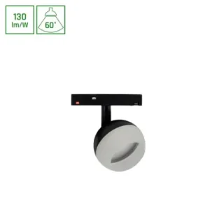 10W SYSTEM SHIFT BASIC GLOBE RING48V, 1300lm, 60°, 3000K, skinnespot til 48V system - Toppris