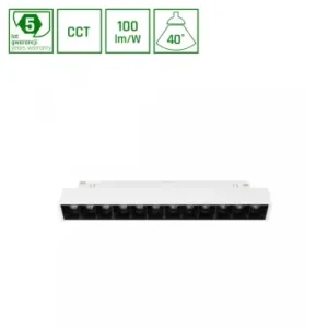 12W System Lys 20.4cm SHIFT Smart-Grid S Skinne35°, CCT, Hvid, Dim, Zigbee - Ny vare