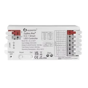 Anbefalet valg | Gledopto Pro 5i1 Zigbee strip controllerHue kompatibel, 12V/24V, RGB+CCT