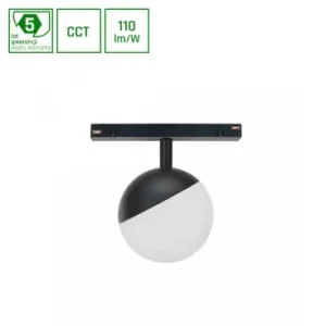 Direkte fra producenten - 5W Ø10cm Shift skinnespot til 48VCCT, 48V DC, 400lm, til lavvolt skinnesystem