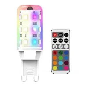 2 stk. G9 2W RGBW LED pærerInkl. RF fjernbetjening - Spar ekstra