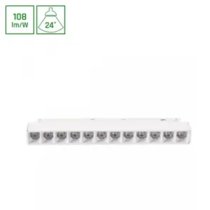 12W SYSTEM SHIFT BASIC GRID S skinnespot, 48V108lm/W, 220x23x42 mm, neutral hvid | Populært valg