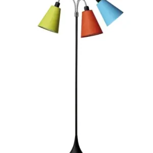 Trafik Gulvlampe E27 i Sort Med Orange/Turkis/LimeNielsen Light - Bedst sælgende