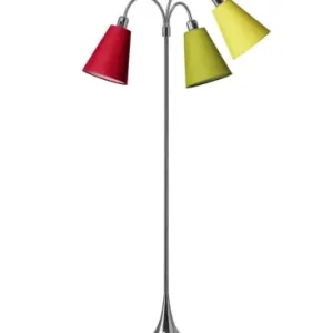 Direkte fra producenten - Trafik Gulvlampe E27 i Krom Med Lime/Gul/RødNielsen Light