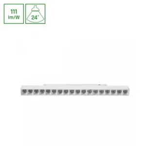 18W SHIFT BASIC GRID skinnespot til 48V33cm, neutral hvid, 48V DC, til SHIFT skinnesystem - Sikker handel