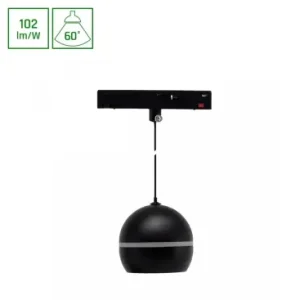 10W System Shift Basic Globe Ring skinnespot, 48V102lm/W, 3000K, 60 grader, pendel til skinnesystem - Ekspreslevering