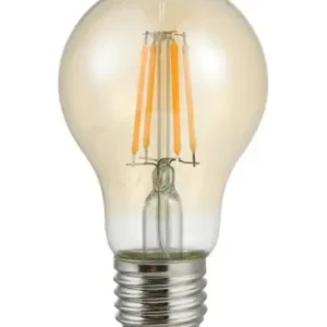 E27 4W LED filamentpære med lyssensorA60, 430lm, 2500K, guld glas | Sidste chance
