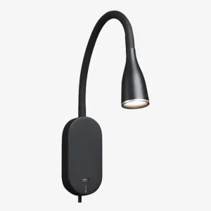 Væglampe Eye USB LED Sort - Ekstra rabat