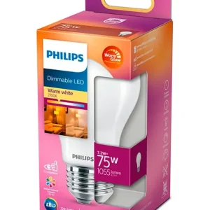 Nyhed | P�re LED 7,2W Glas (1055lm) Dimmable - E27 - Philips