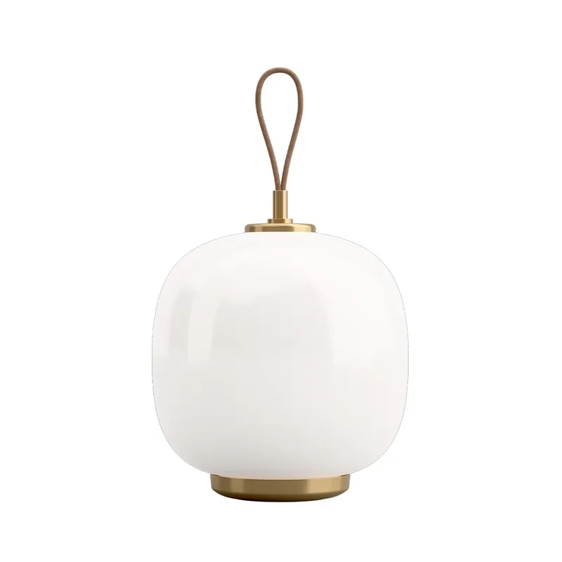 VL45 Radiohus Portable Bordlampe Messing/Glossy Opal - Louis Poulsen | Hurtig afsendelse