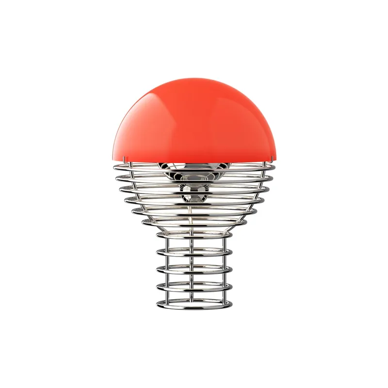 Wire Portable Bordlampe, Red | Toppris